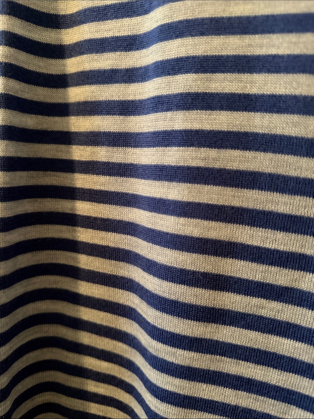 Merino Wool-Silk Blend Crewneck Sweater blue iris stripe size XS - Picture 6 of 9